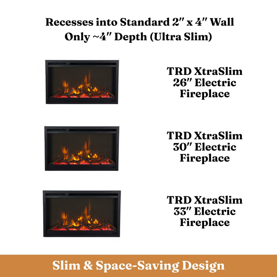 Amantii TRD Xtra Slim Electric Fireplace