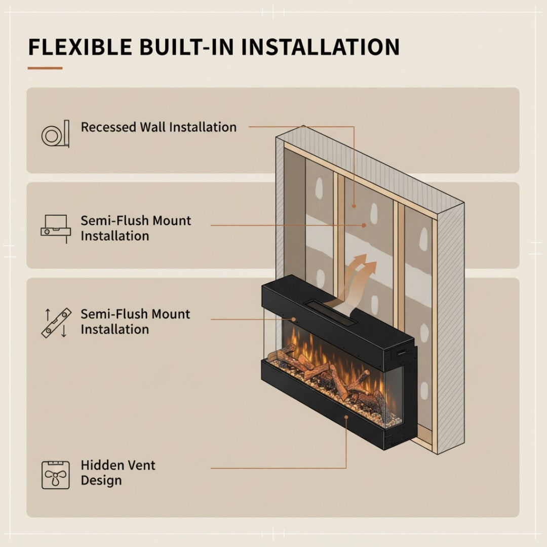 Amantii TruView Bespoke Electric Fireplace