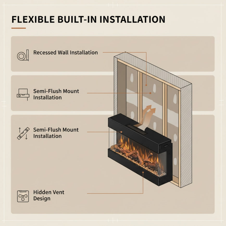 Amantii TruView Bespoke Electric Fireplace