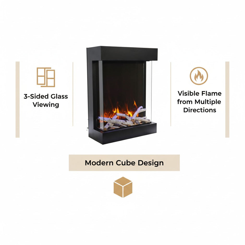 Cube 2025WM Freestand Electric Fireplace