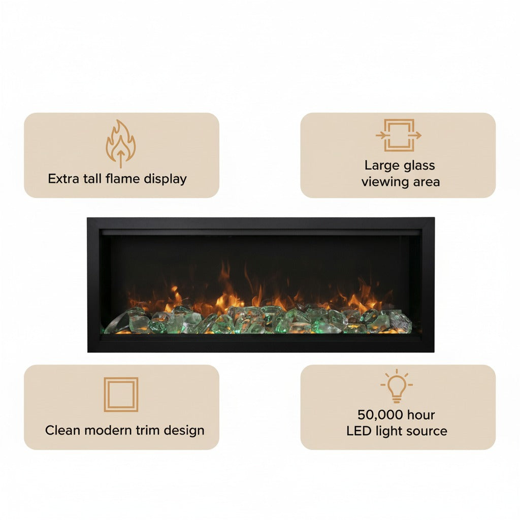 Amantii Symmetry Bespoke Xtra Tall Electric Fireplace