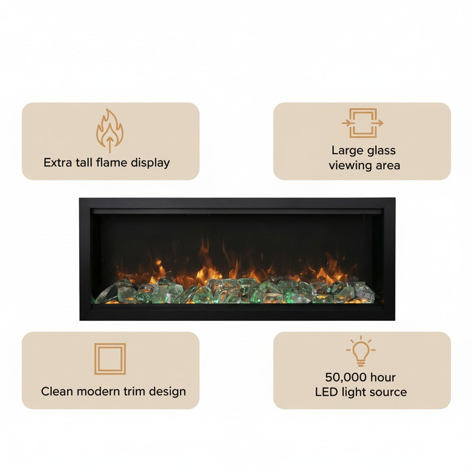 Amantii Symmetry Bespoke Xtra Tall Electric Fireplace