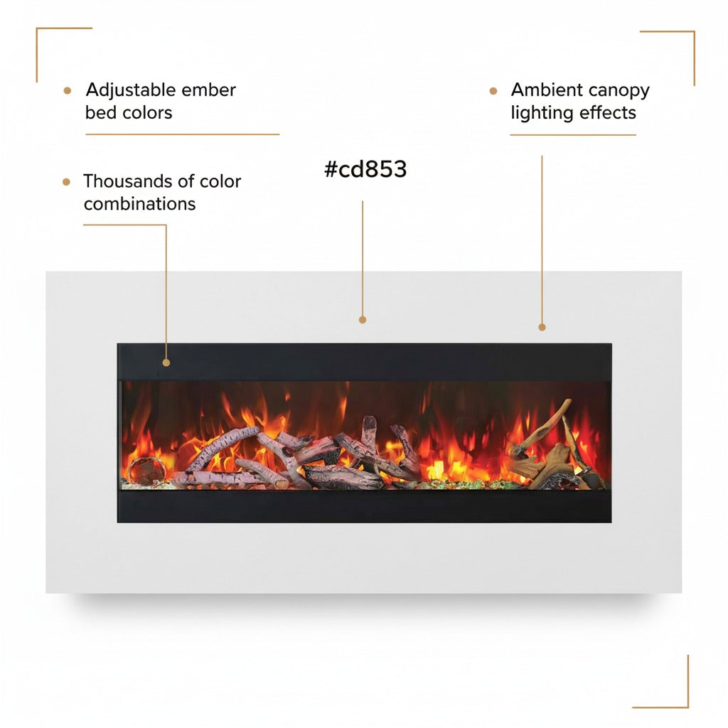 Amantii Symmetry Bespoke Xtra Tall Electric Fireplace